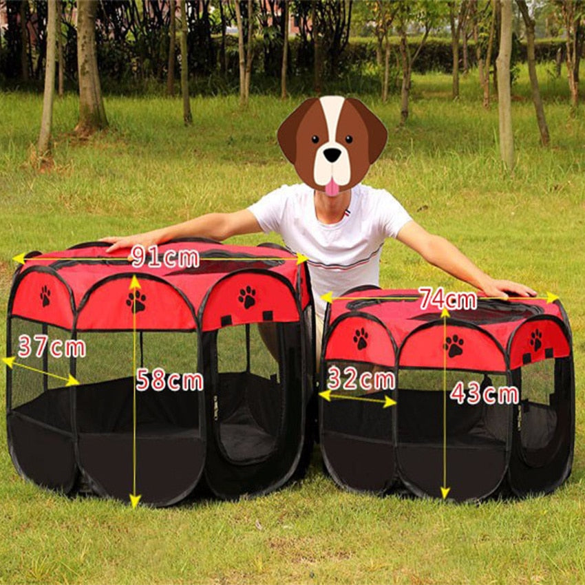 Pet Playpen Cat/Dog Tent Octagonal Cage Kennel