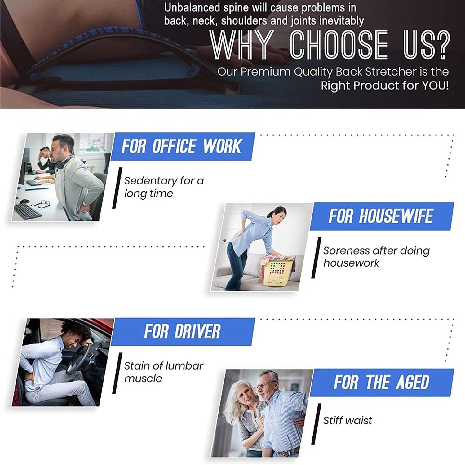 Back Stretcher Magnetotherapy Massage Tools Stretch Fitness Lumbar Suport Relaxation