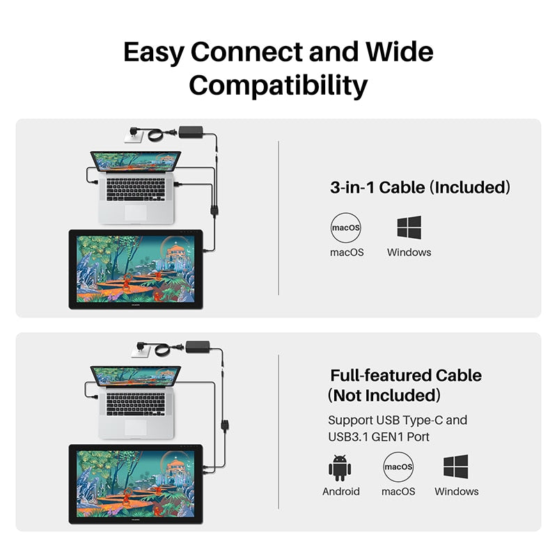 23.8 Inch Graphics QHD Screen Anti-Glare Tablet Monitor