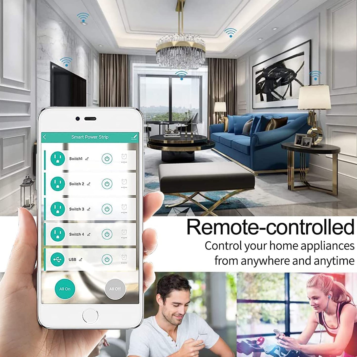 Alexa/ Google Smart Power Strip USB Charging Port