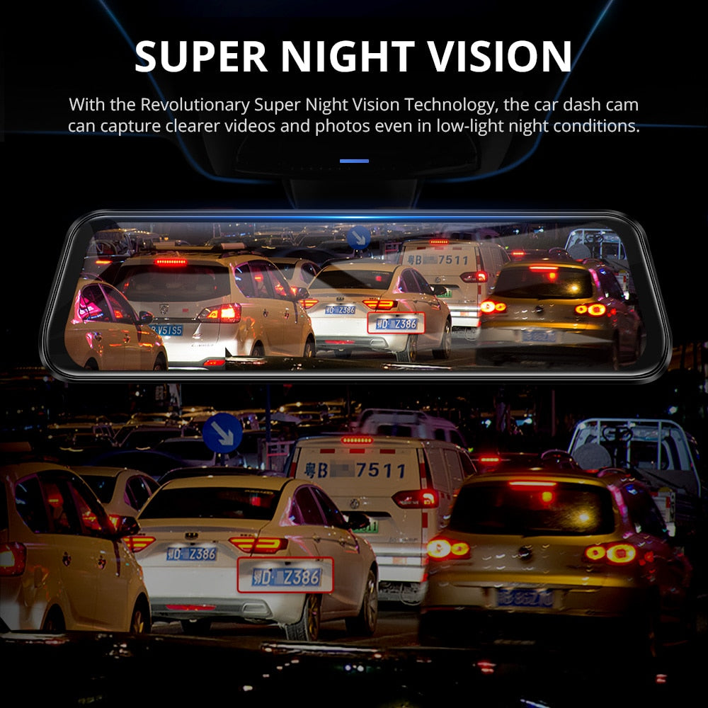 Car Rear View Touch Screen DVR /GPS 2 Cameras
