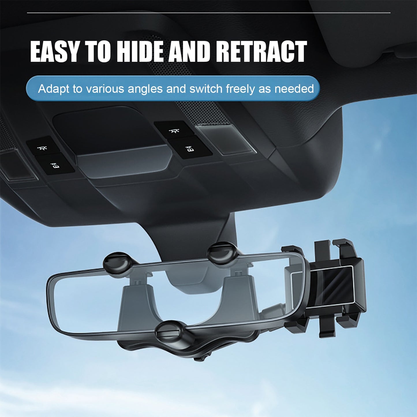   Universal 360 Rotatable Car Phone Holder Rearview Mirror Mount Stand GPS Cell Phone Stand 