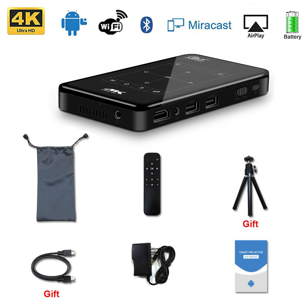 4K DLP Bluetooth Android 9.0 Projector 