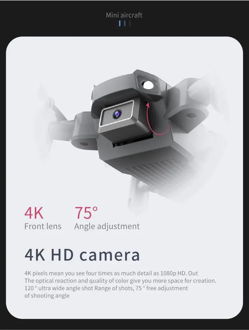 Mini Folding Helicopter Aerial Photography 4K, 5G, GPS, High-definition Drone