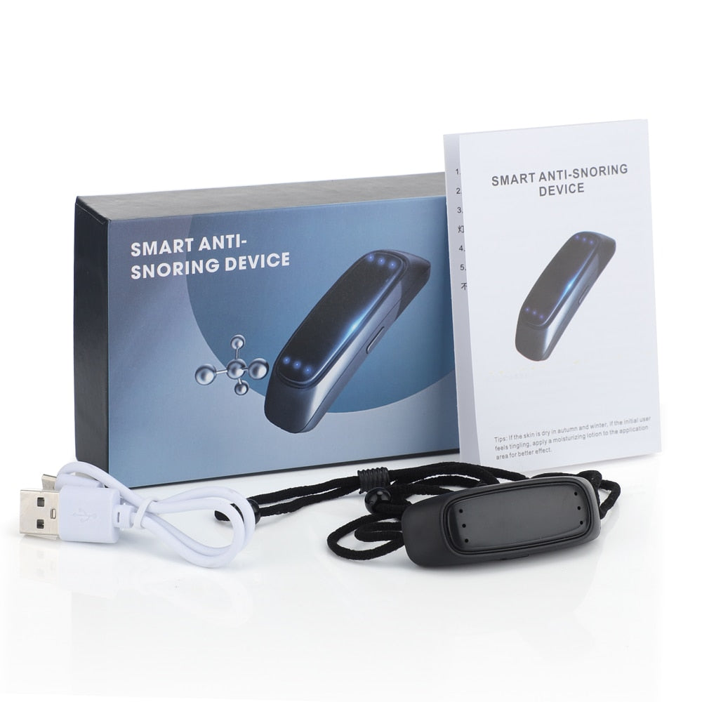 Smart Anti Snoring Device EMS Low-frequency Pulse Household Breathing Corrector Noise Reduction Muscle Stimulator Sleep Aid