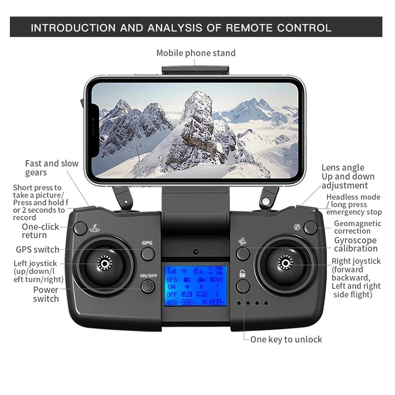Pro Brushless 4K 5G GPS HD Foldable Quadcopter Drone Success