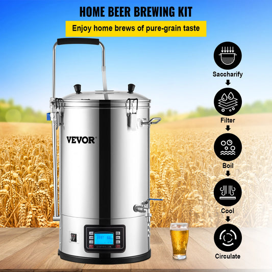  Stainless Steel All-in-One Home Beer Brewer Electric Brewing System with Pump Brewing Beer Equipment Kit