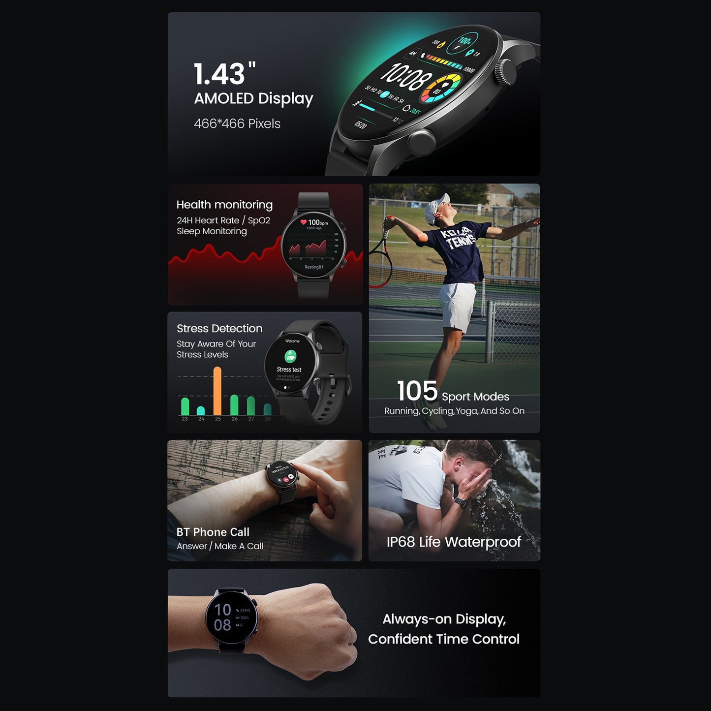 Waterproof HAYLOU Solar Plus RT3 Smart Watch
