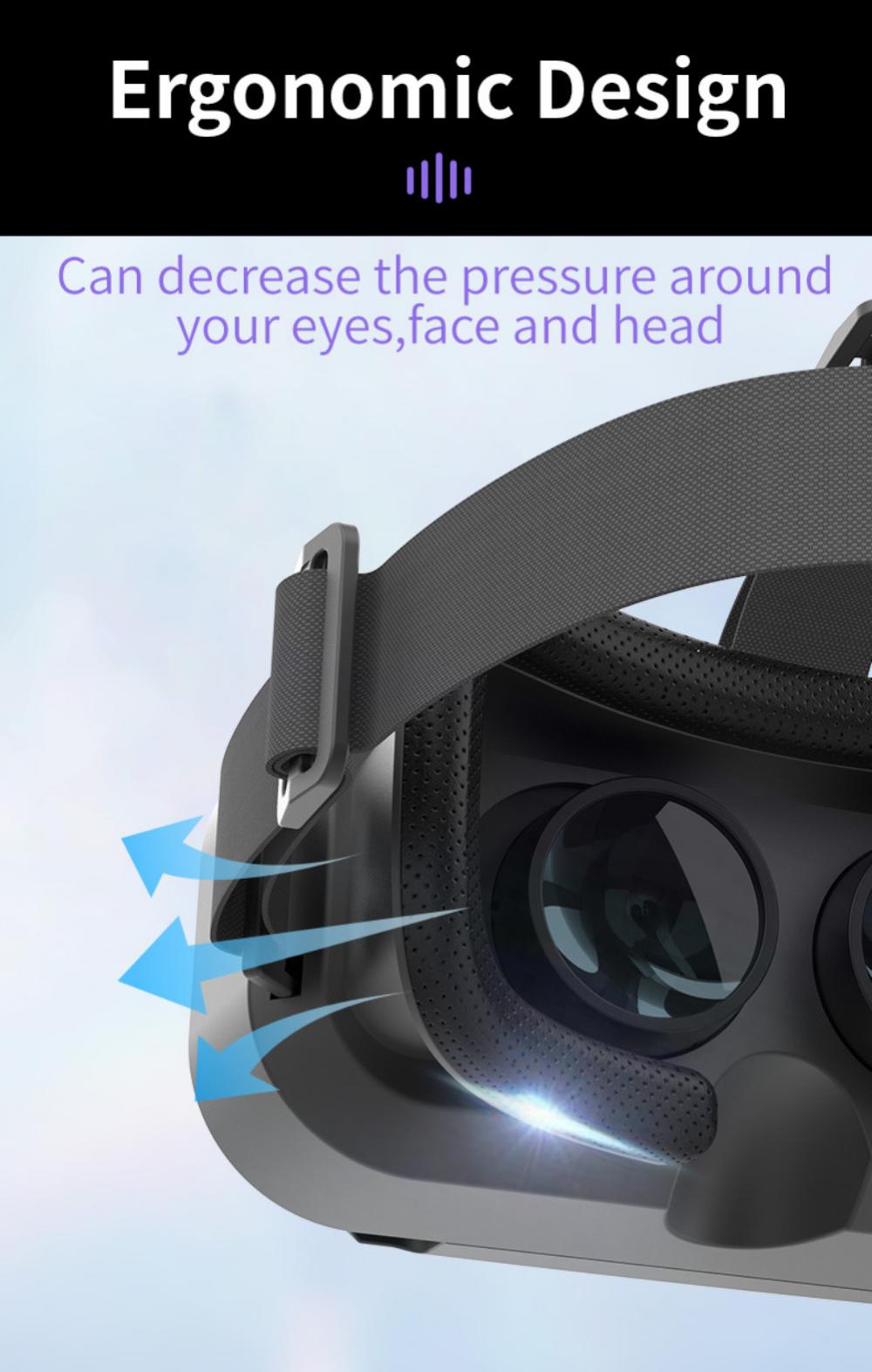 3D VR Headset Smart Virtual Reality Glasses 7 Inches Helmet For Smartphones Phone Android IPhone Lens With Controller Binoculars