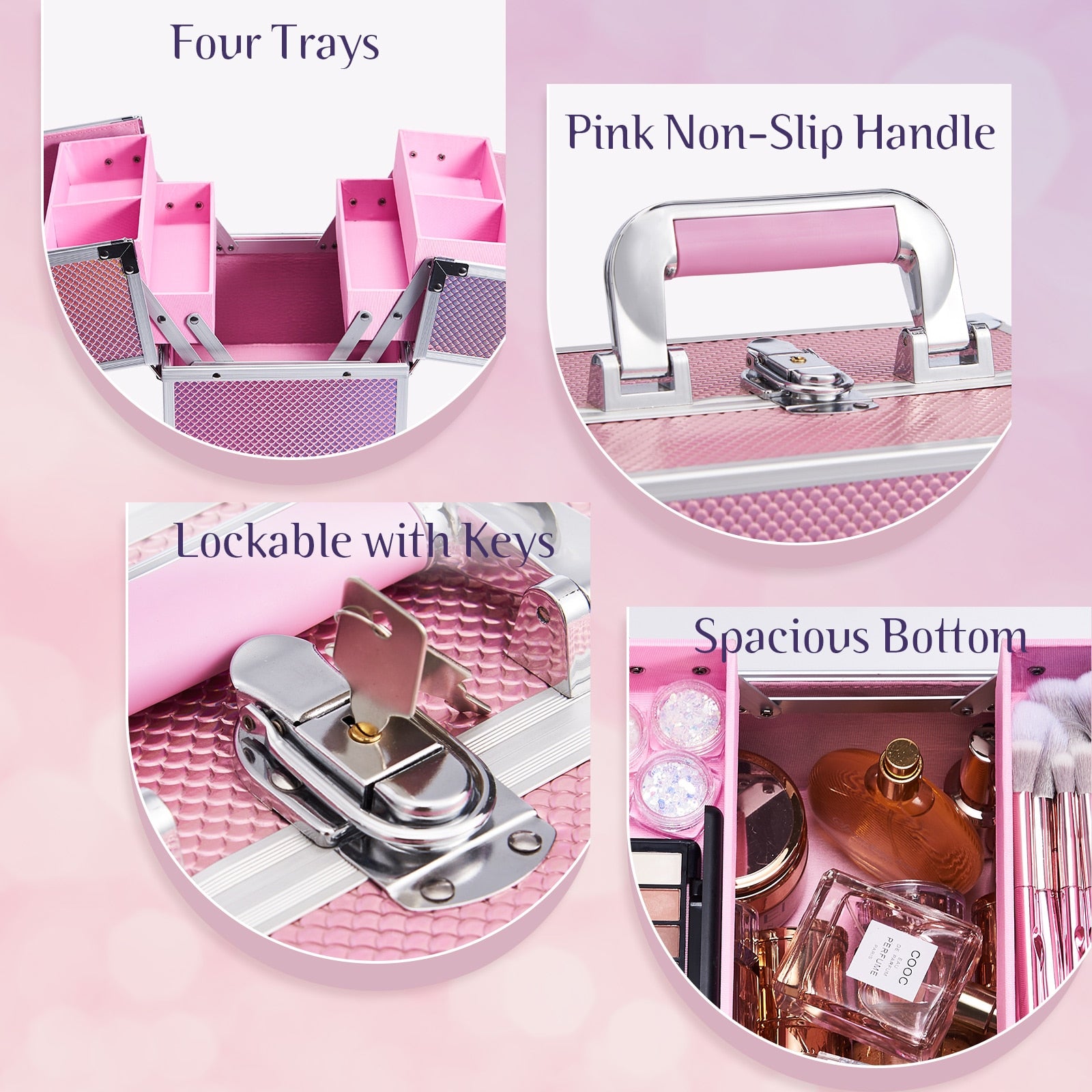 Makeup Organizer Jewelry Box Beauty Vanity Suitcase