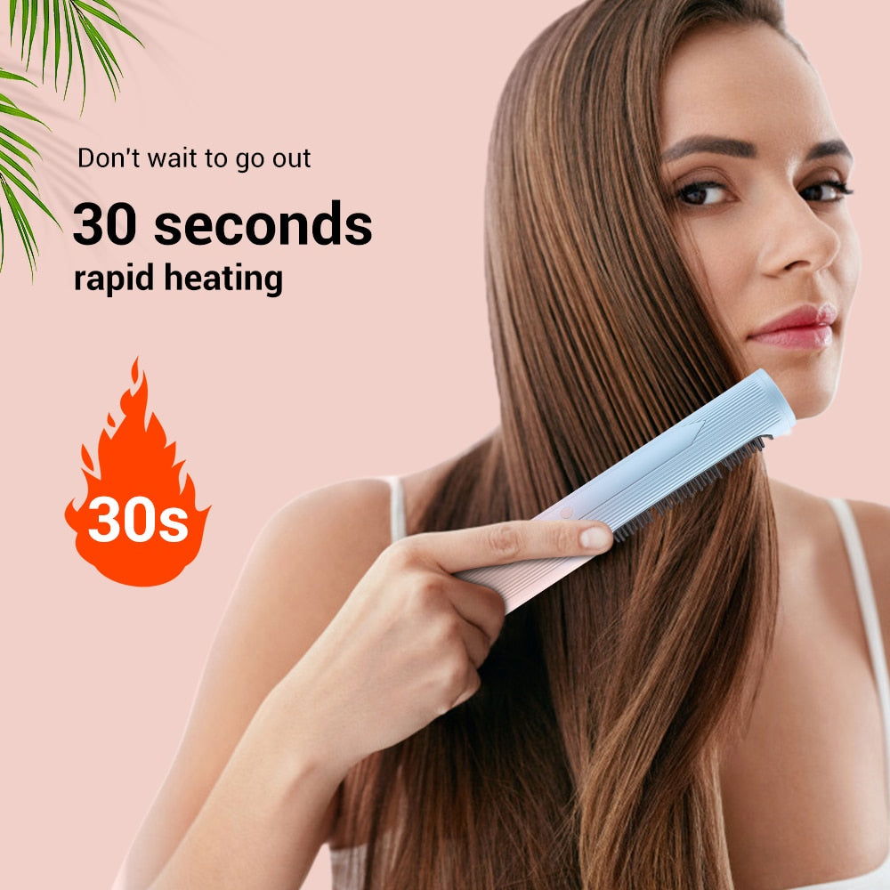 USB Brush Straightening Hair Curling /Dryer Styling Tool