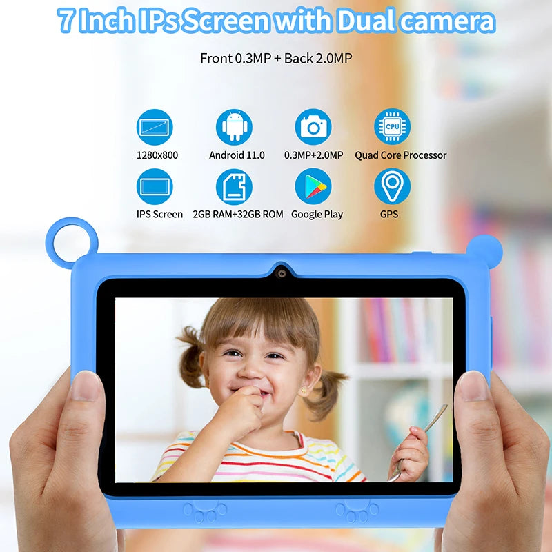 7 inch Android 11 2GB 32GB Kids Learning Tablet