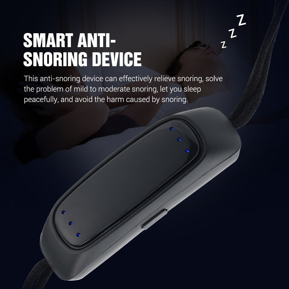 Smart Anti Snoring Device EMS Low-frequency Pulse Household Breathing Corrector Noise Reduction Muscle Stimulator Sleep Aid