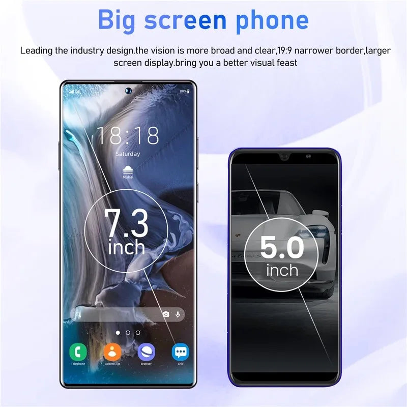 Smart Android Phone Original 7.3 inch 22G+2T 50MP+108MP