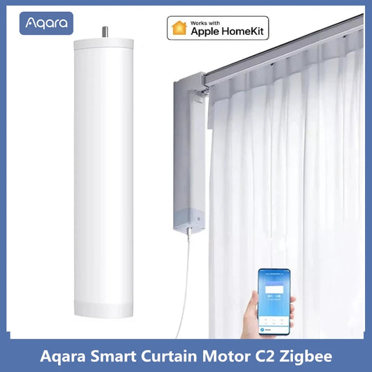 Aqara Smart Curtain Motor C2 Zigbee Electric Track Automatic Track High Torque DC Motor Remote Control Work with Apple Homekit