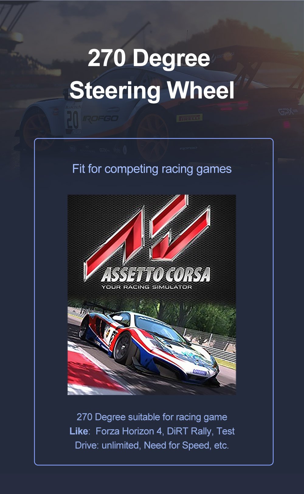 PXN-V9 PC Gaming Racing Wheel