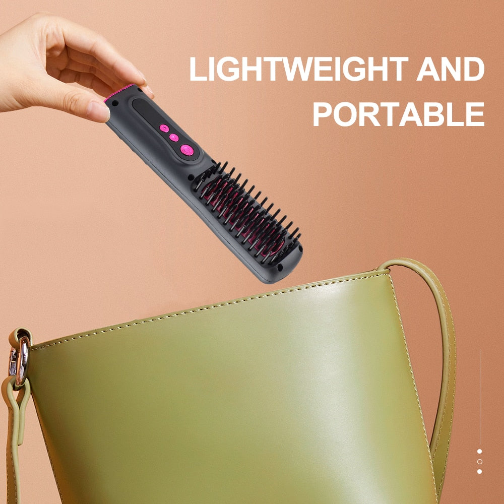 USB  Brush Straightening Hair Curling /Dryer  Styling Tool