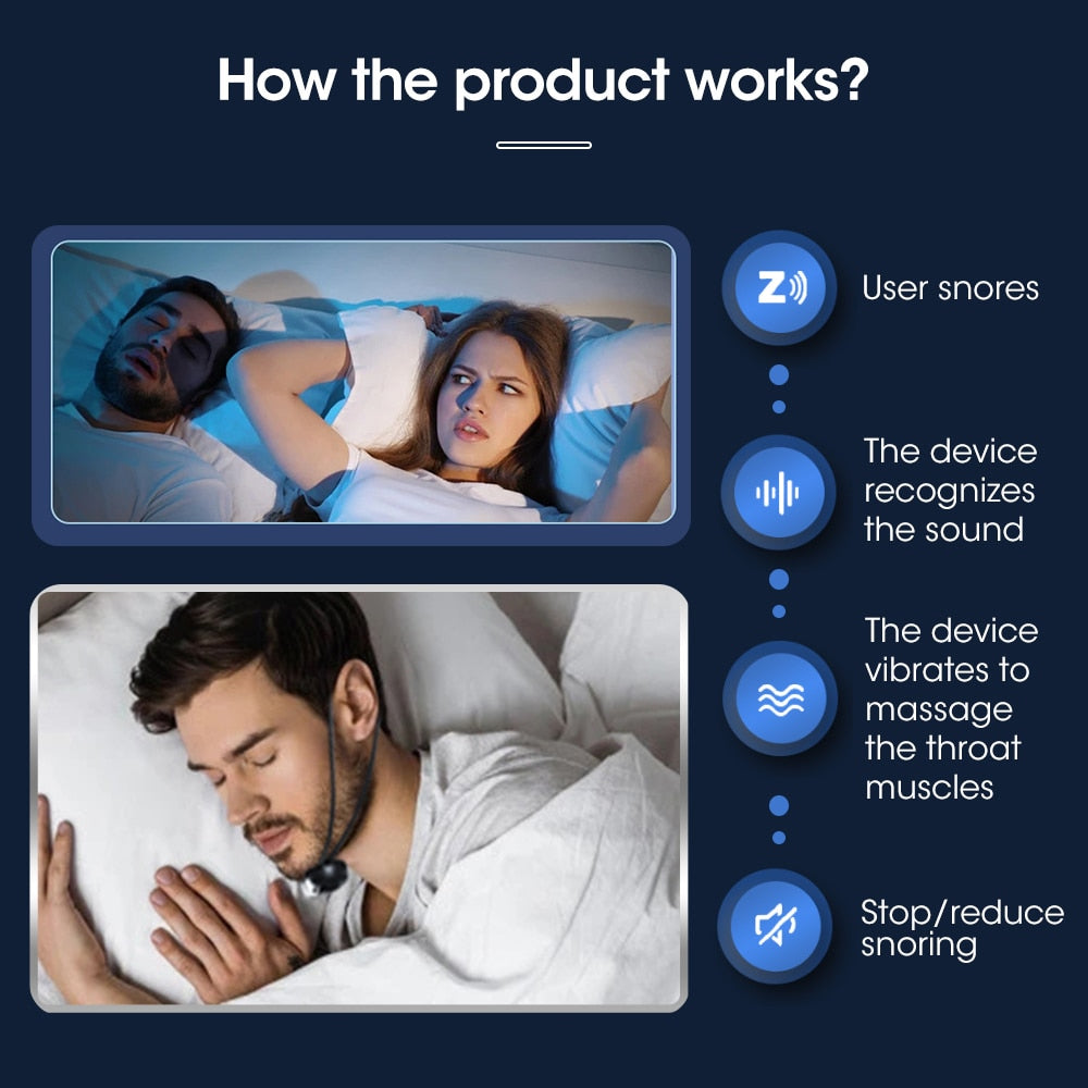 Smart Anti-snoring Device Snoring Stuffy Nose Snored  Intelligent Breathing Apparatus Household Sleep Anti-snoring