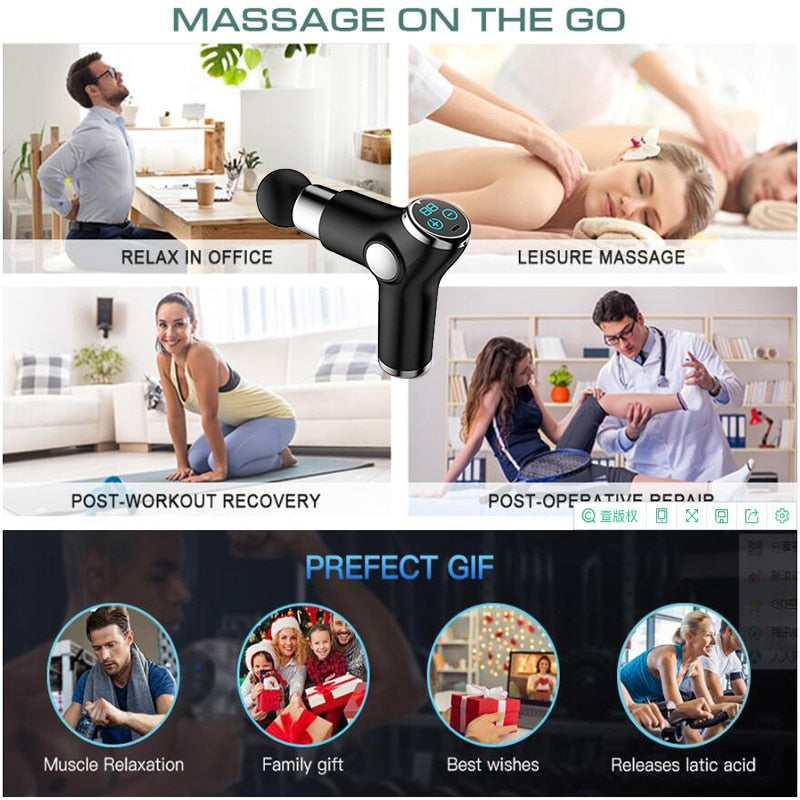 Massage Gun 32 Speed Deep Tissue Percussion Fascial Muscle