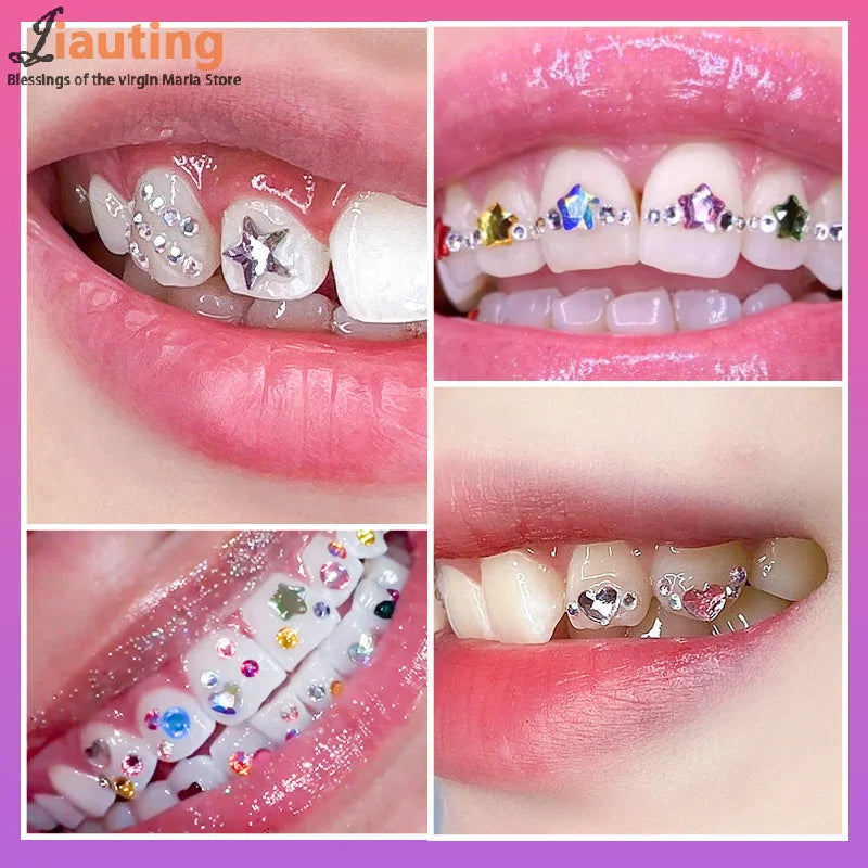 DIY Dental Crystal Diamond Ornament Teeth Jewelry