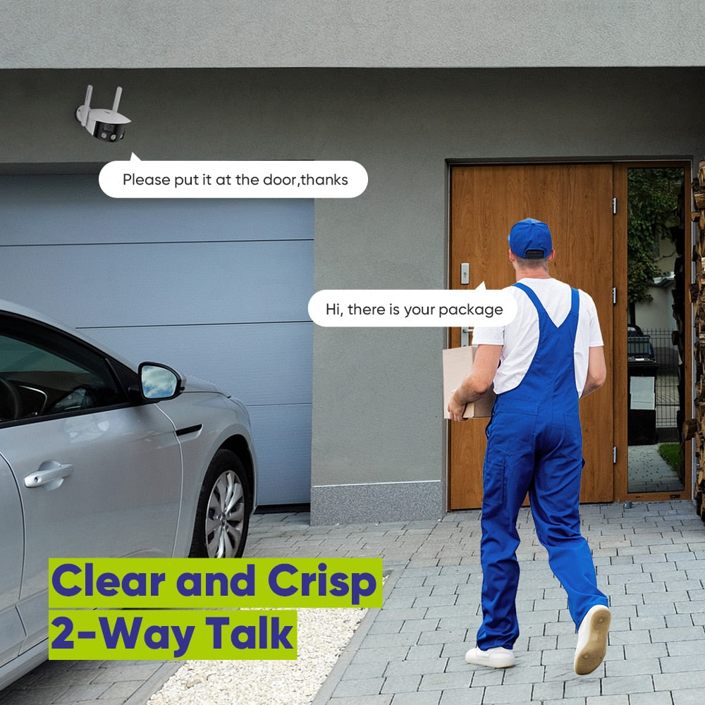 180° Ultra Wide Angle 4MP Outdoor Security Camera