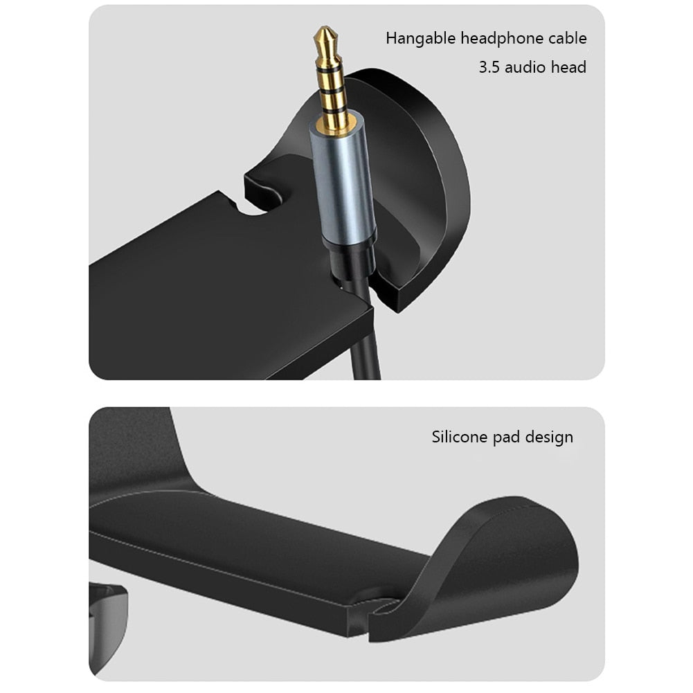 Gaming Headphone Stand Cup Holder with Clamp