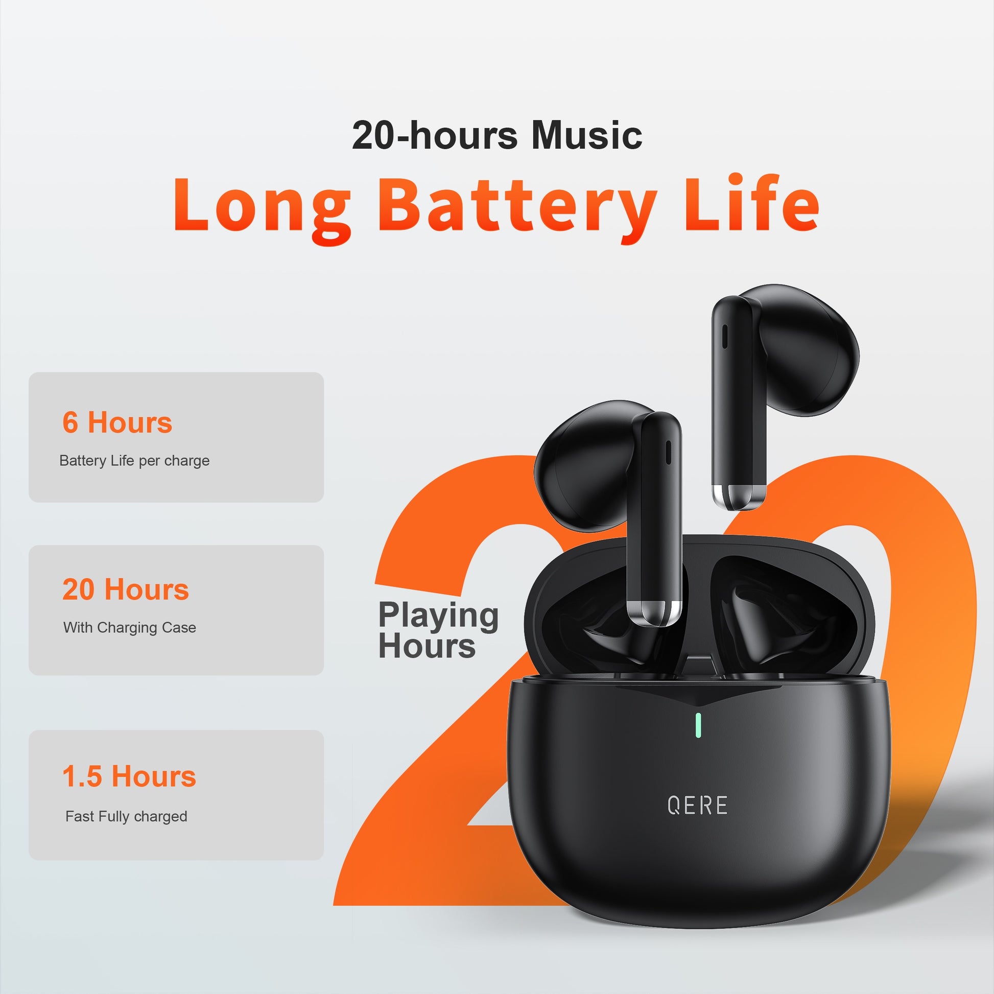 Bluetooth 5.3, TWS HD Microphone Earphones