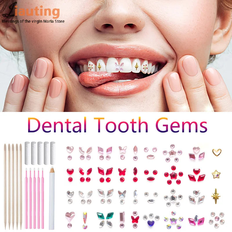 DIY Dental Crystal Diamond Ornament Teeth Jewelry