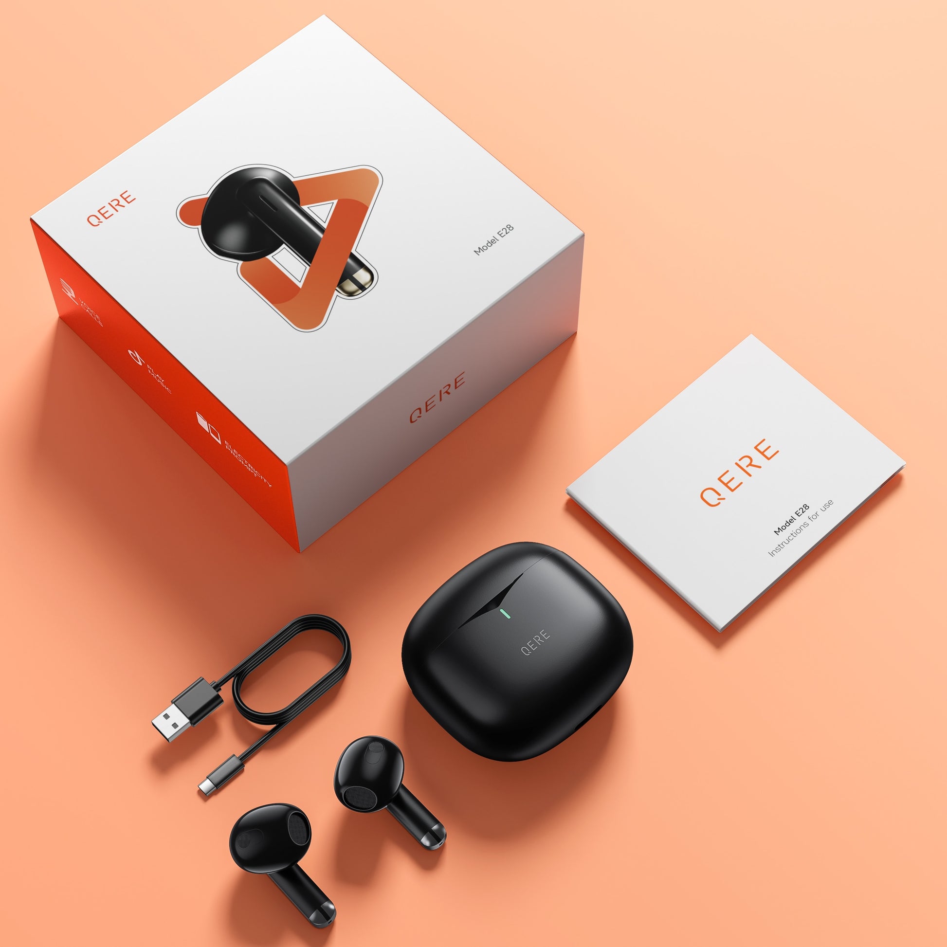 Bluetooth 5.3, TWS HD Microphone Earphones