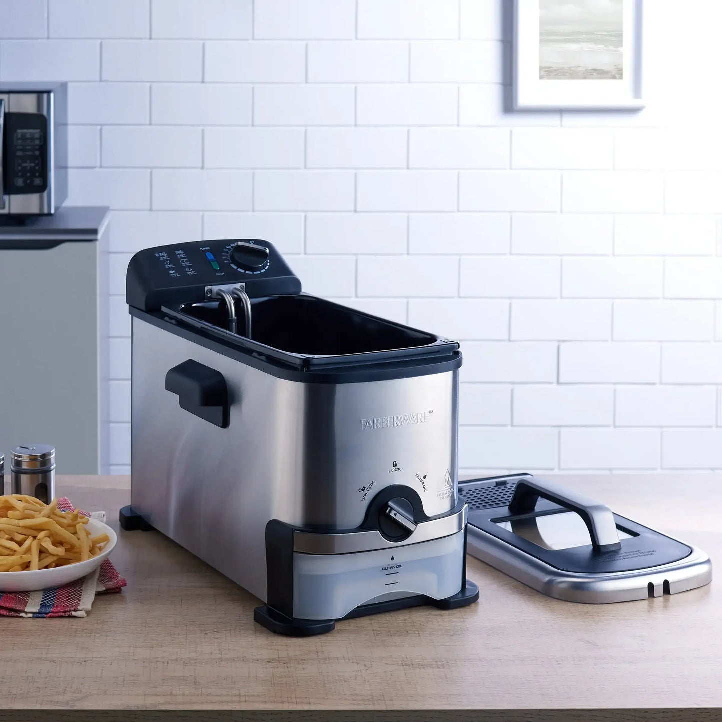 Farberware 3-Liter Filter Fryer, Stainless Steel