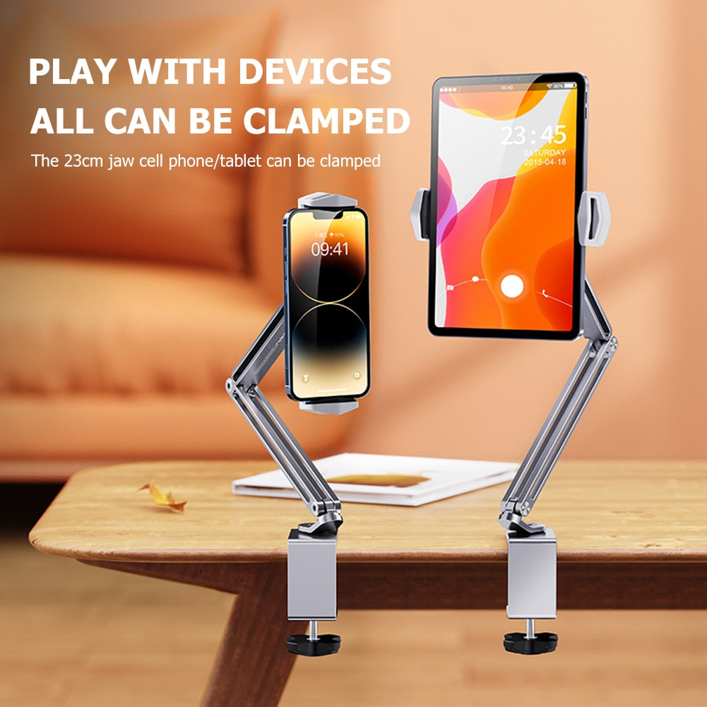 360 Long Arm Bed  Stand 4-13inch  Phone/ Tablets