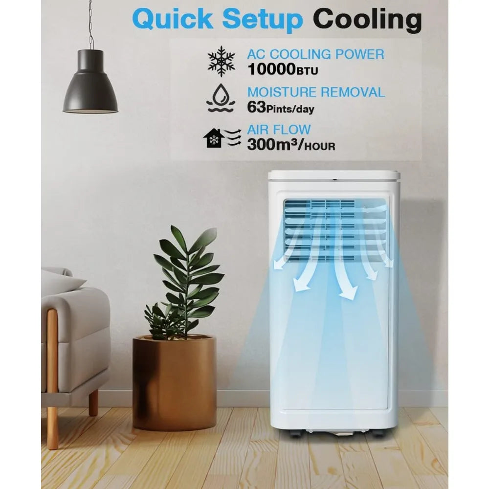Portable10000 BTU Portable 2 Speed AC with Dehumidifier