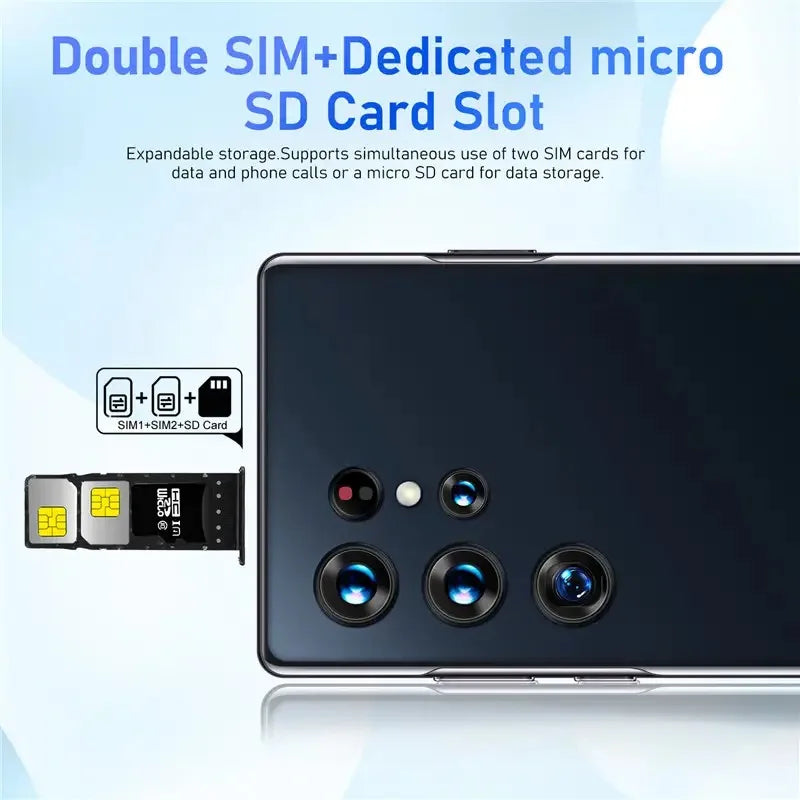 Smart Android Phone Original 7.3 inch 22G+2T 50MP+108MP