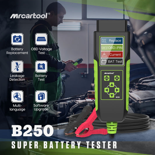 12V/24V Car Battery Analyzer OBD Voltage Tester
