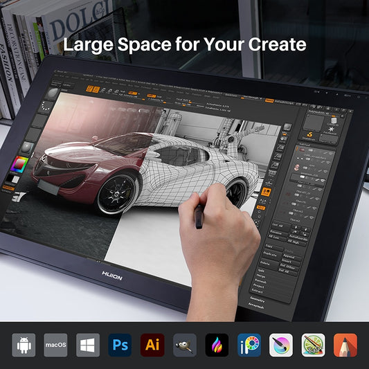 23.8 Inch Graphics QHD Screen Anti-Glare Tablet Monitor