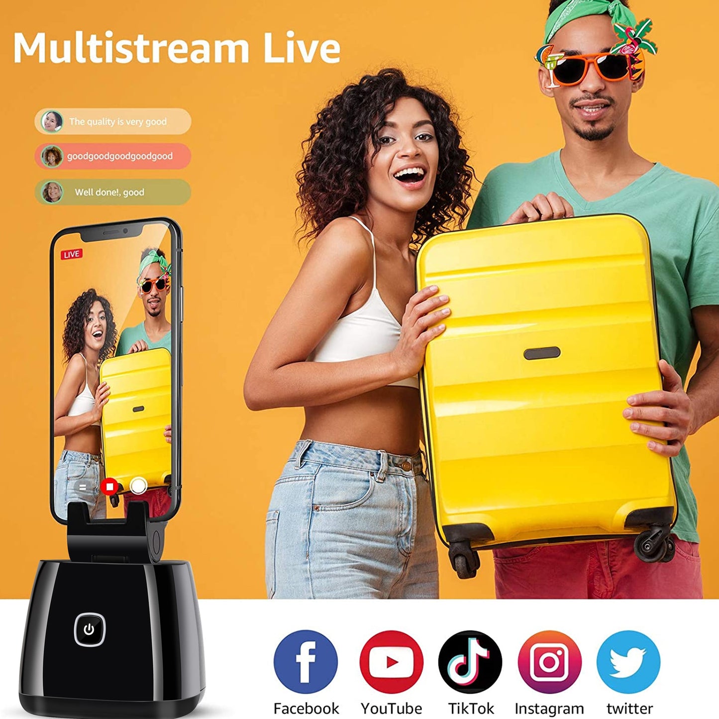 360 Auto-tracking Face/Object Selfie Stick