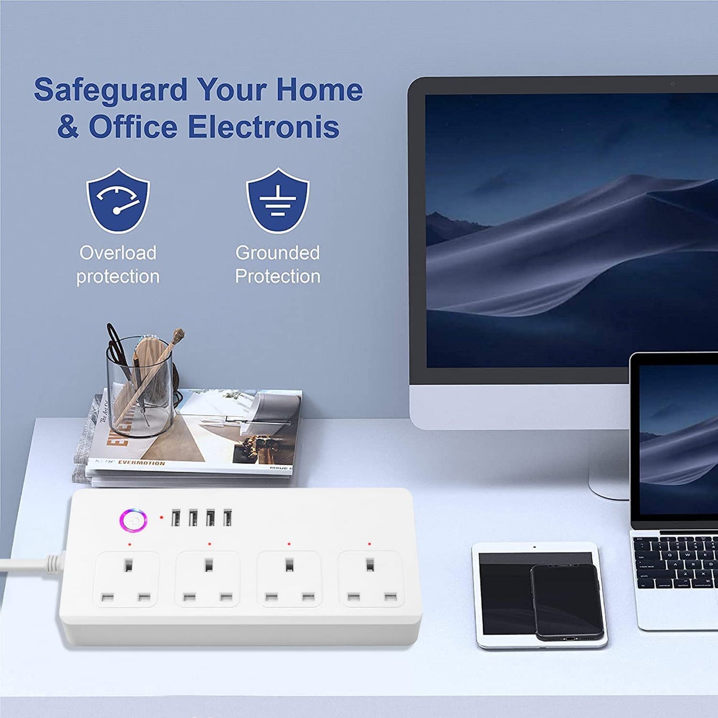 Alexa/ Google Smart Power Strip USB Charging Port