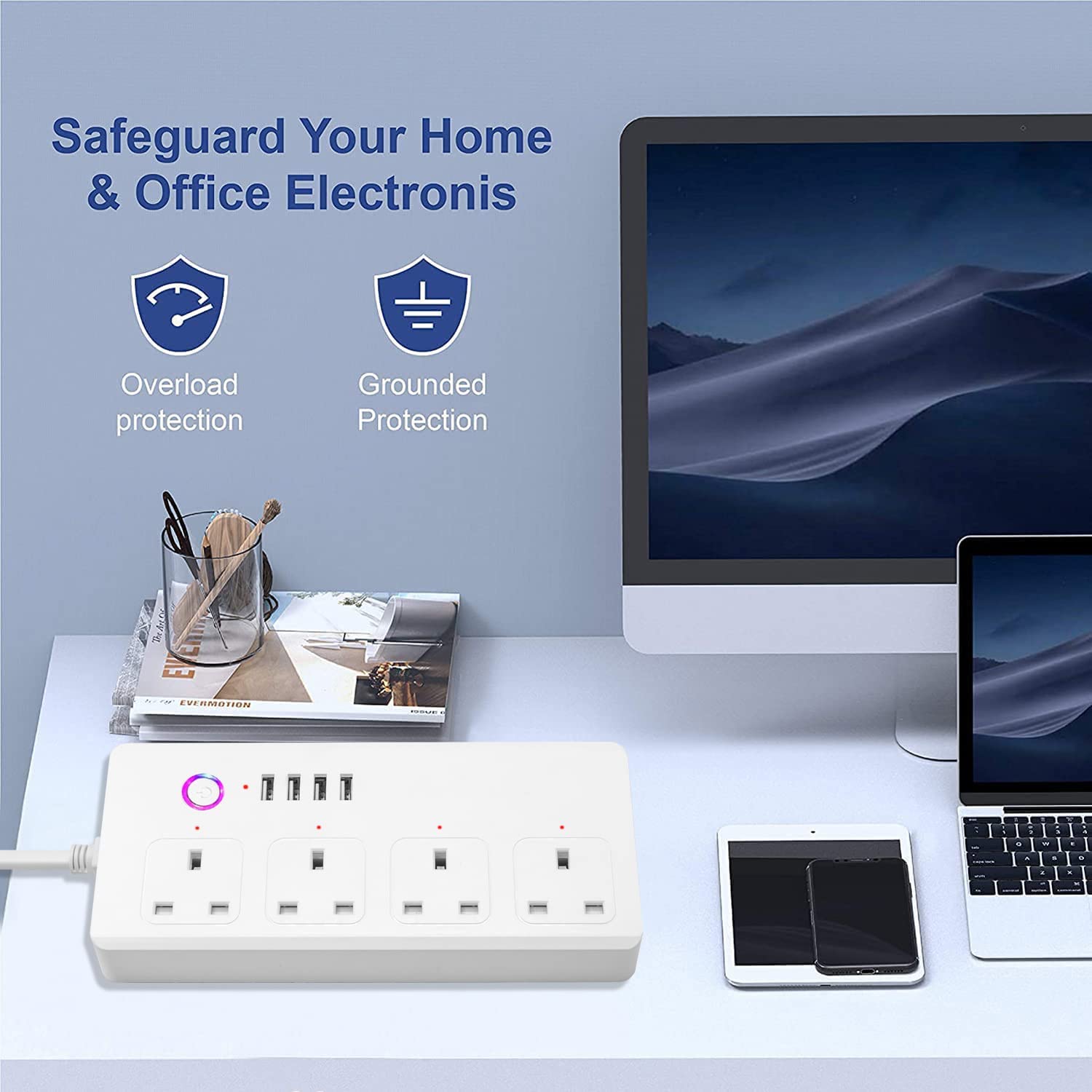 Alexa/ Google Smart Power Strip USB Charging Port