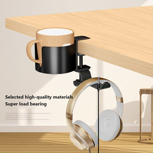 Gaming Headphone Stand Cup Holder with Clamp