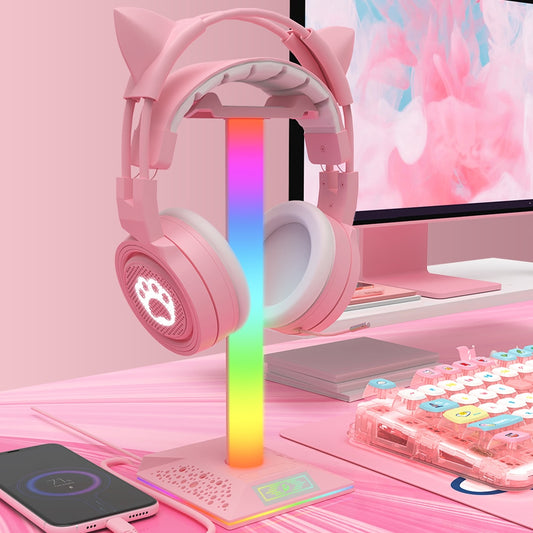 Headphone Holder Bracket with Dual USB Ports