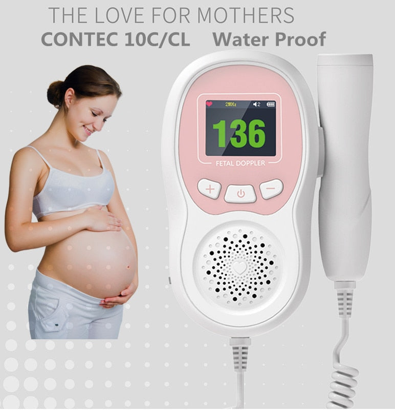 1 LCD Fetal Doppler Baby Heart Beat Monitor