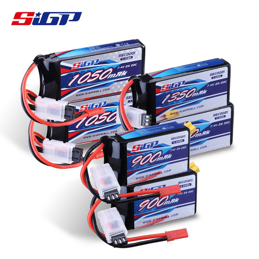 Lipo Battery for 900mAh 1050mAh 1350mAh 7.4V 20C 25C with JST XT30 Plug