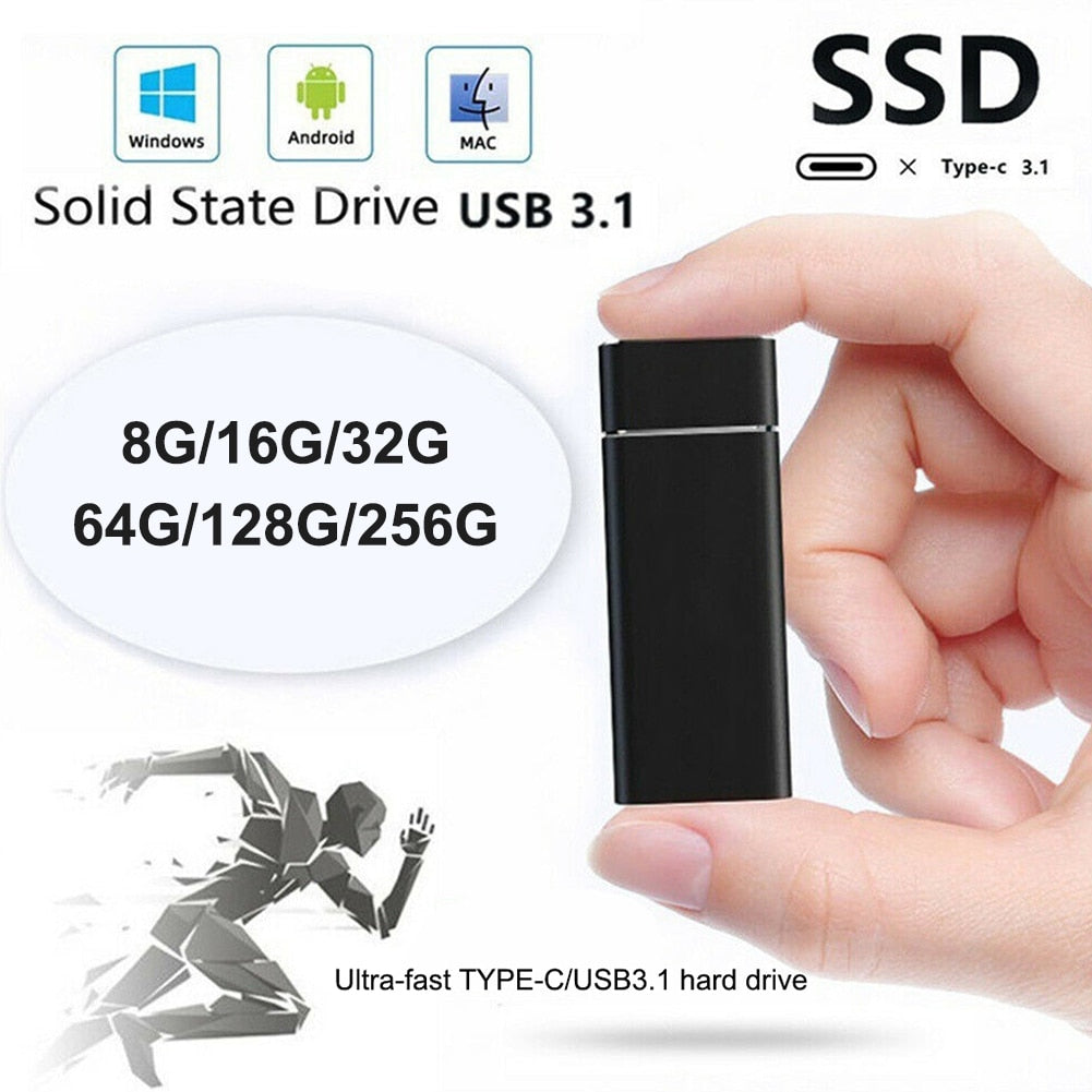 Type-C External SSD Hard Drive Storage 