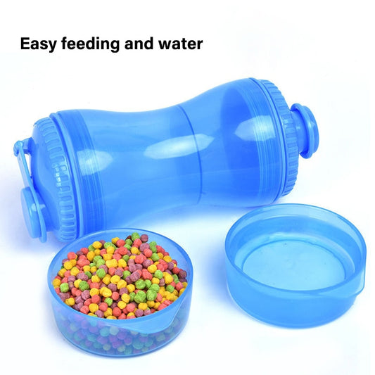 2 In 1 Dog Water Bottle Portable Food Container Drinking Bowl