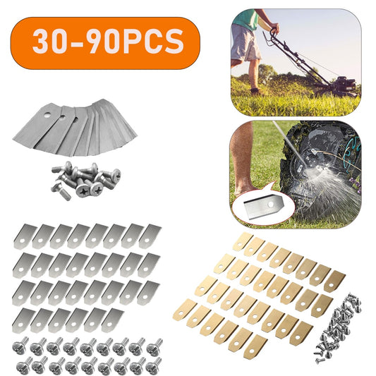 30PCS-90PCS Replacement Lawn Mower Cutting Blades Set