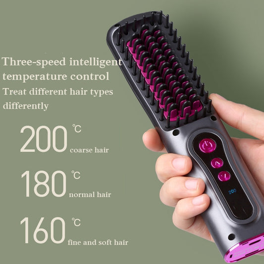 Multifunction USB  Beard/Hair  Straightener Brush Styler