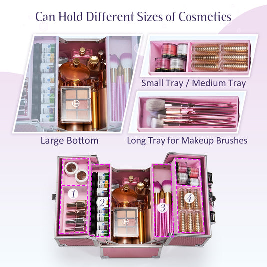 Makeup Organizer Jewelry Box Beauty Vanity Suitcase